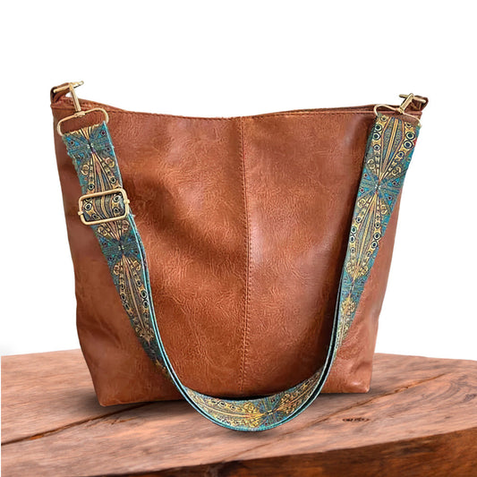 Chelseys Vintage Charme | Leder-Umhängetasche
