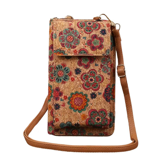 Lila – Boho-Blumen-Geldbörse zum Umhängen