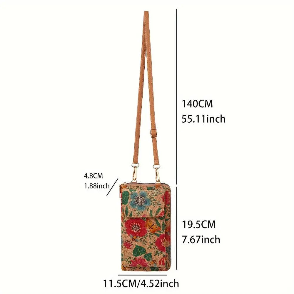 Lila – Boho-Blumen-Geldbörse zum Umhängen