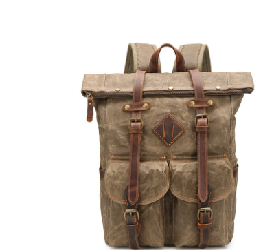 Mitchell – Vintage-Reiserucksack aus gewachstem Canvas