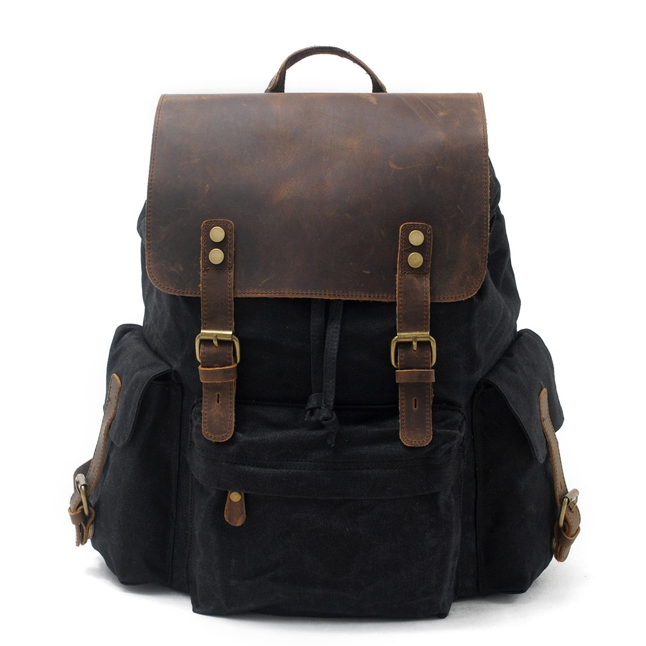 Jacob – Vintage-Rucksack aus gewachstem Canvas