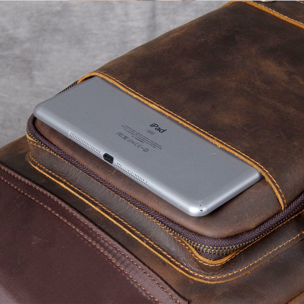 Jason – Premium-Lederrucksack in Cognac-Farbe