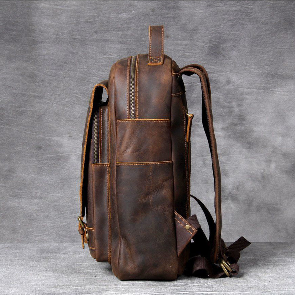 Jason – Premium-Lederrucksack in Cognac-Farbe