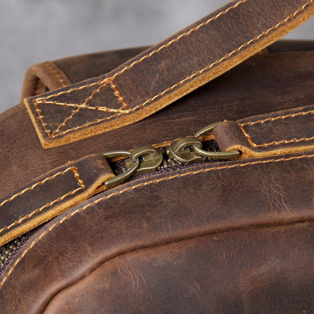 Jason – Premium-Lederrucksack in Cognac-Farbe