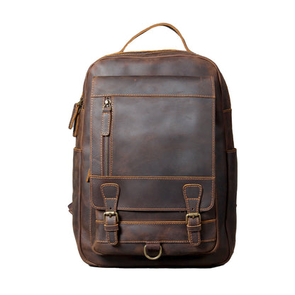 Jason – Premium-Lederrucksack in Cognac-Farbe