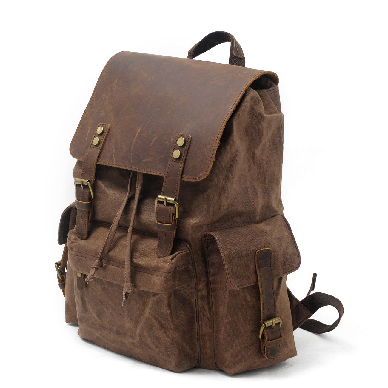 Jacob – Vintage-Rucksack aus gewachstem Canvas