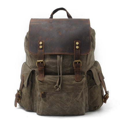 Jacob – Vintage-Rucksack aus gewachstem Canvas