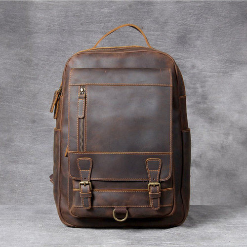 Jason – Premium-Lederrucksack in Cognac-Farbe